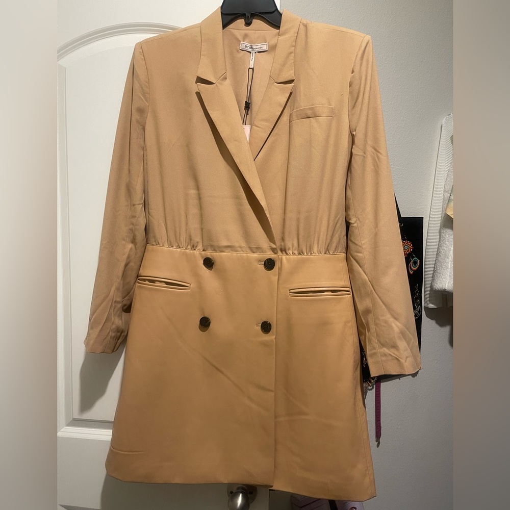 NWT BCBGeneration Tan Double-Breasted Blazer Dress